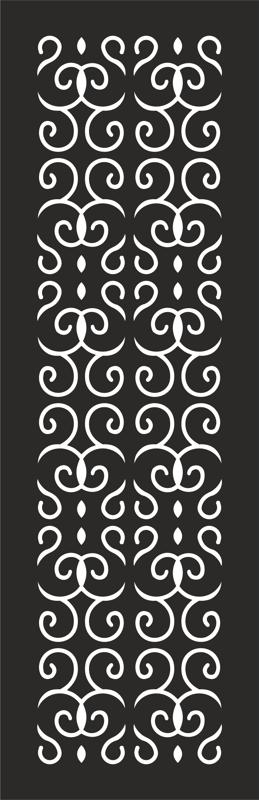 Seamless Floral decorative Pattern Free DXF Vectors File
