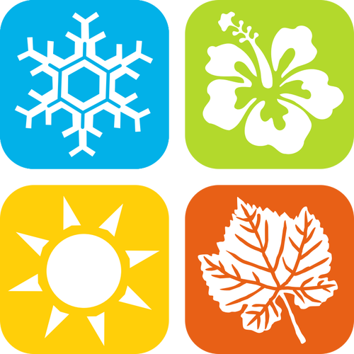 Seasons Icons SVG File