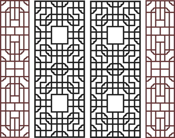 Separator Screen Patterns Collection Free Vector File