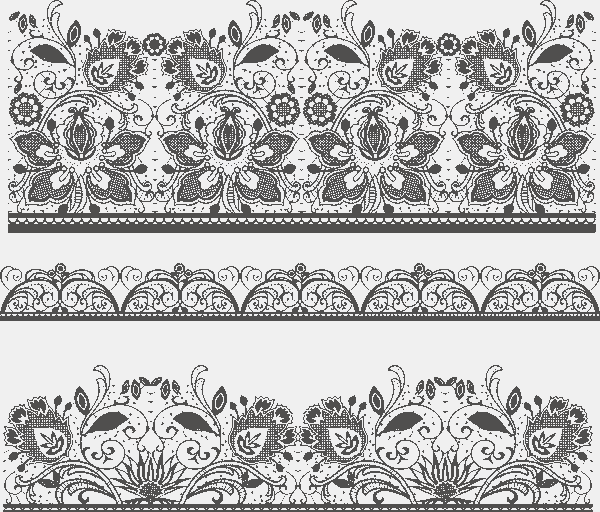 Set of Lace Material Vector Design CDR File
