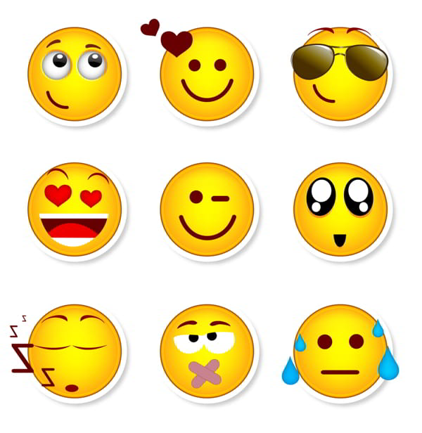 Set of Smileys Face Free Vector