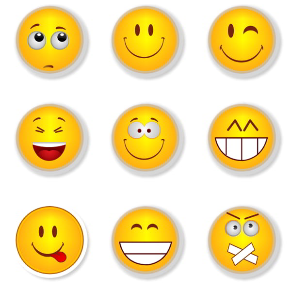 Set of Smileys Face Emoji Template Free Vector Free Download | Vectors File