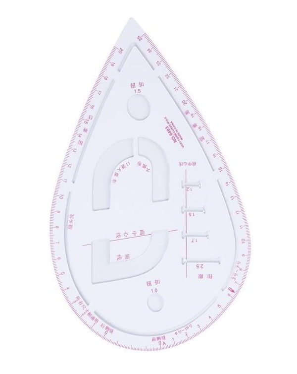 Sewing Ruler French curve Ruler Measuring Scale DXF File