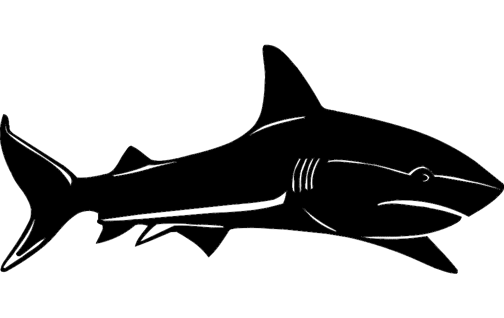 Shark Silhouette CNC Router Free DXF File