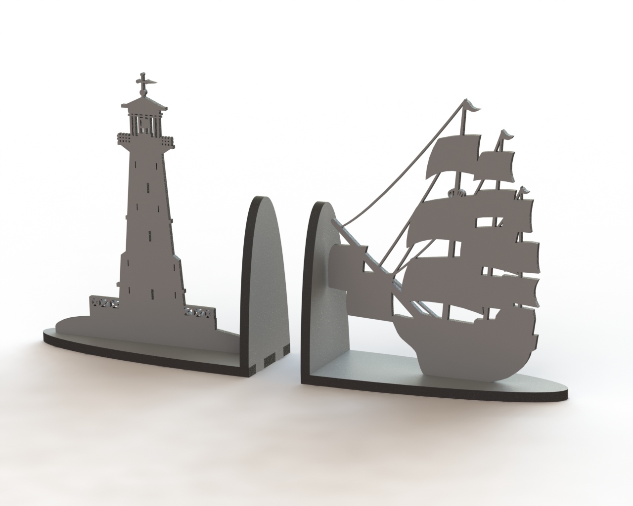 Ship Book Support Laser Cut DXF File