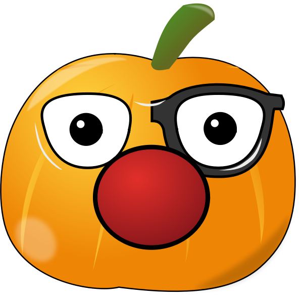 Shocked Pumpkin Vector SVG File