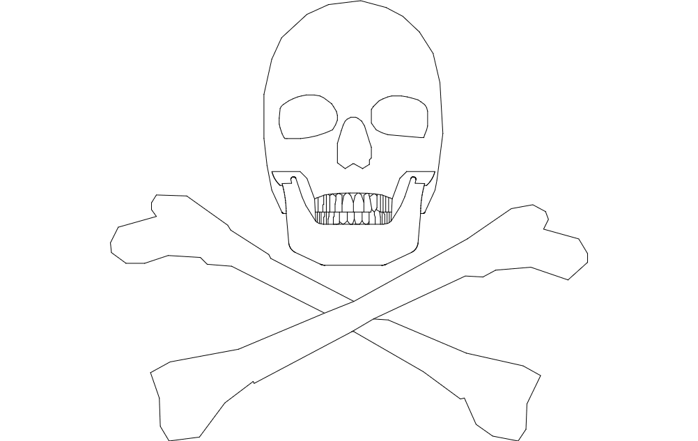 Silhouette Skull DXF File