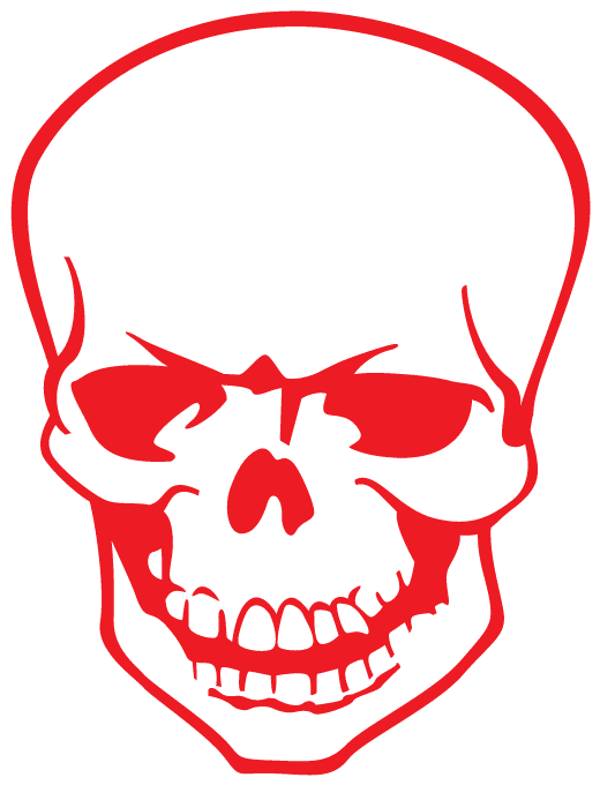 Simple Grunge Skull Tattoo Printing Design CDR File