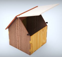 Simple house Box for Laser Cut DXF File