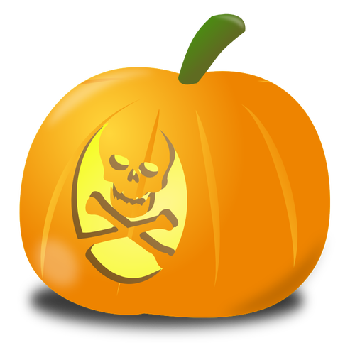 Skeleton Pumpkin Vector SVG File