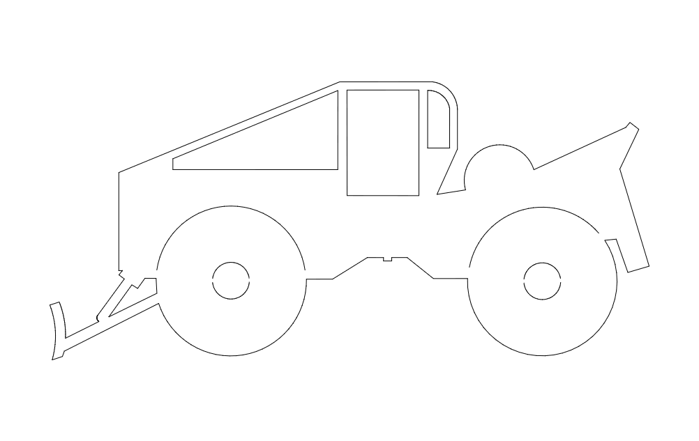 Skidder Vehicle DXF File