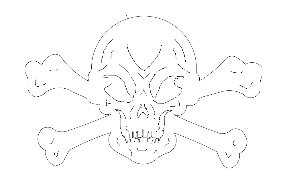 Skull and Crossbones DXF File