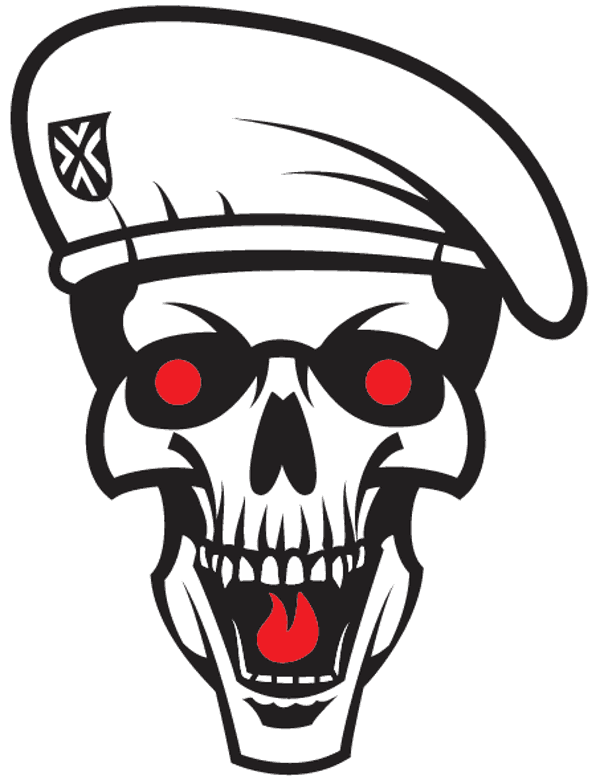 Skull Face with Beret Free Vector