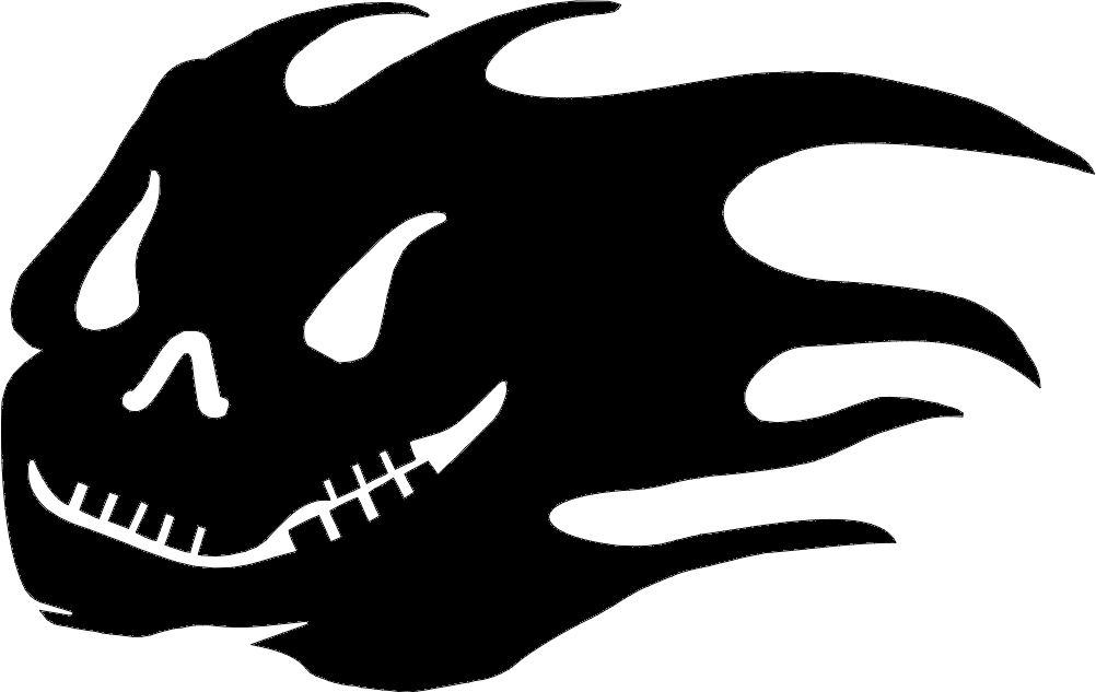 Skull Silhouette Horror DXF File