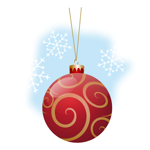Snowflake Christmas Ball Vector SVG File