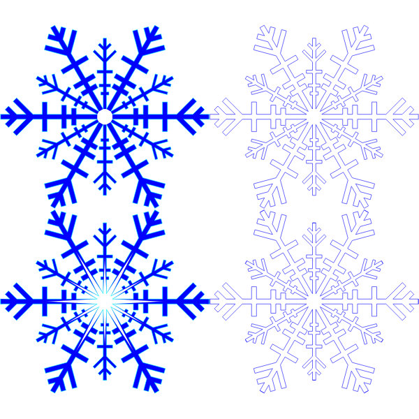 Snowflake Panel Set Vector SVG File
