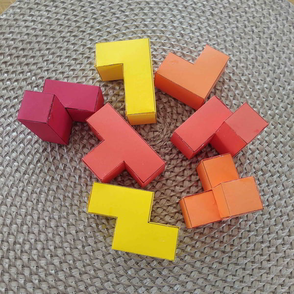 Soma Cube Puzzle Nikitin Squares Educational Kids Toy Tetris 3mm Laser Cut Free CDR File