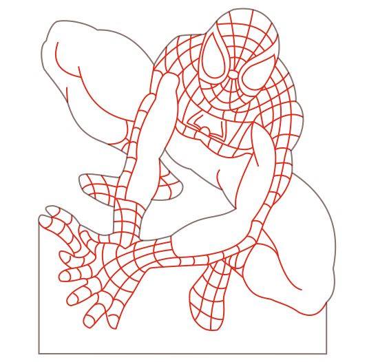 Spider Man Led Illusion Free Vector CDR File