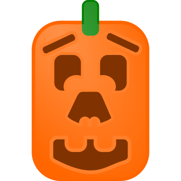 Square Pumpkin Vector SVG File