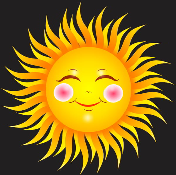 Sun Smiley Face Free Vector