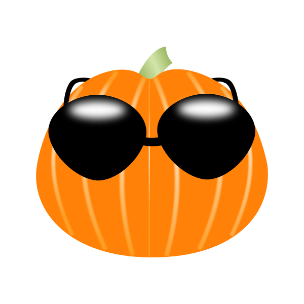 Sunglass Wearing Pumpkin Vector SVG File