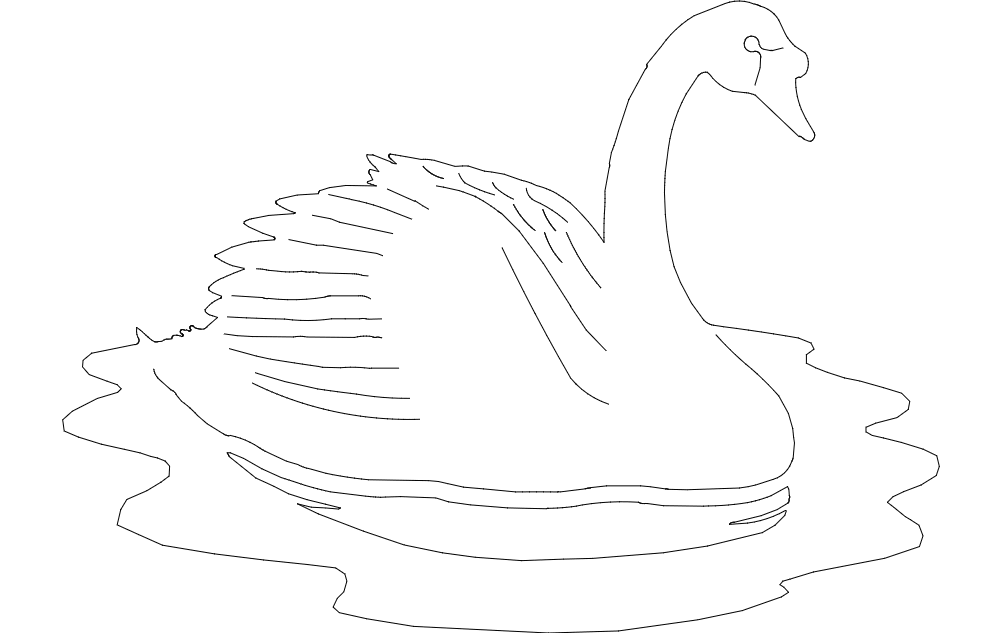 Swan Details Free Dxf For Cnc DXF Vectors File