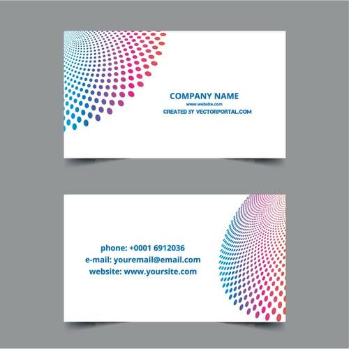 Template for Business Card Free Vector