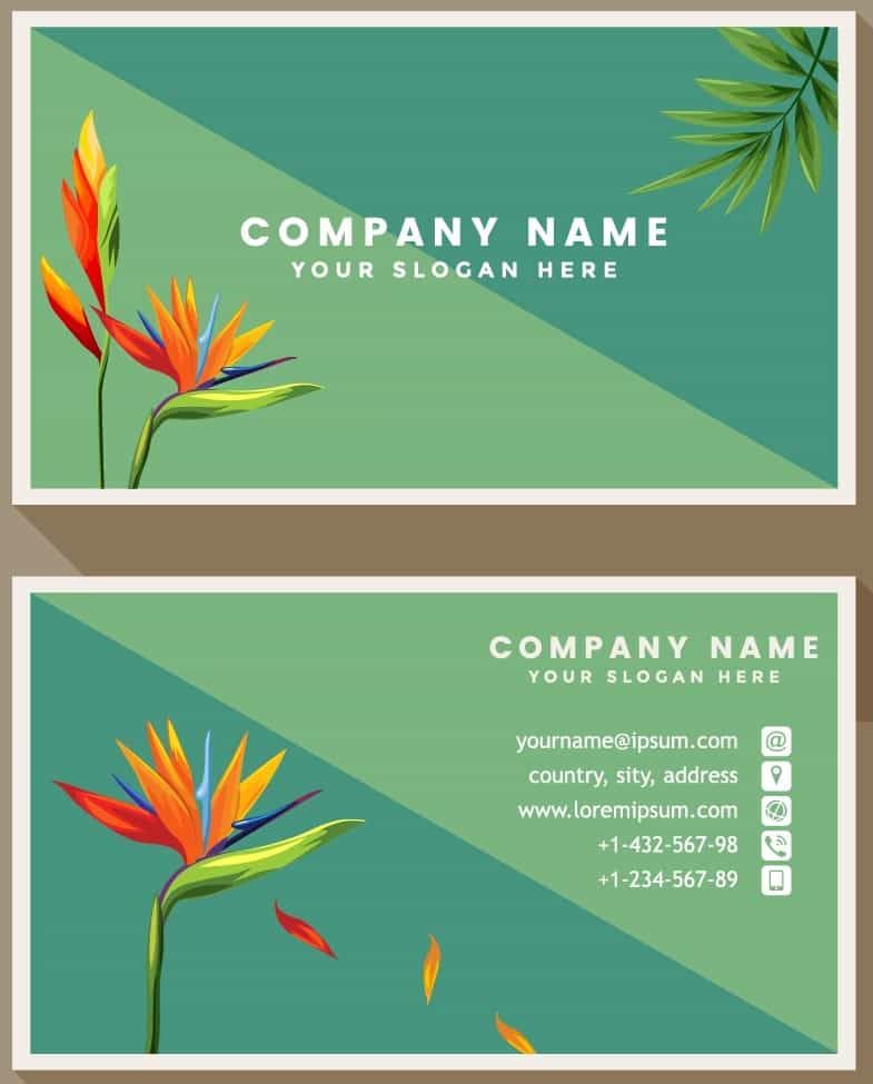 Template Nature Theme Business Card EPS and Ai Vector File