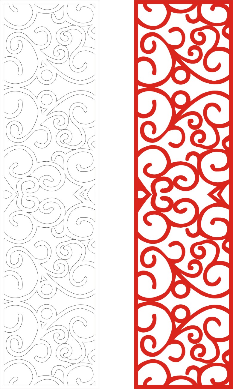 Template of Initial Banner Design Laser Cut CDR File