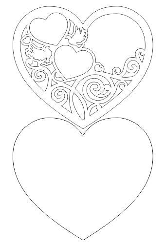 Set of icon of Valentine's day stencils. Vector collection of template.  Silhouettes of heart, angel, love, star, gift, candle, hat, flower. Laser  cutting, wood carving sample. Stock Vector by ©Natalia8302@mail.ru 296375132
