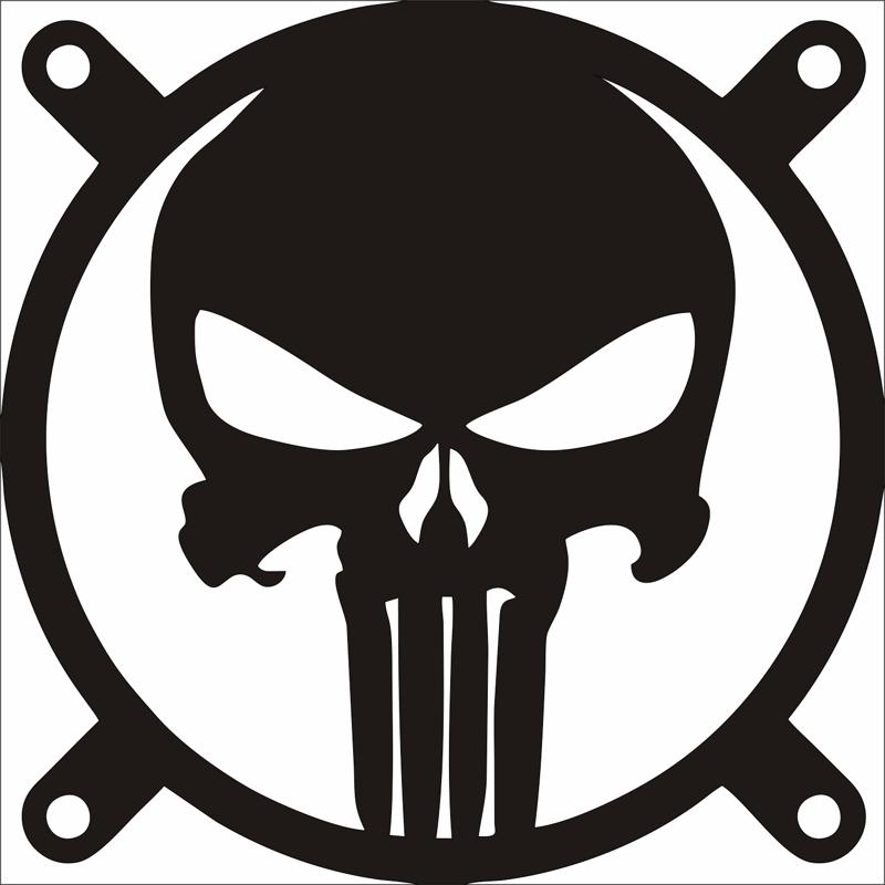 The Punisher Fangrill 120mm X 120mm Laser Cut CDR File