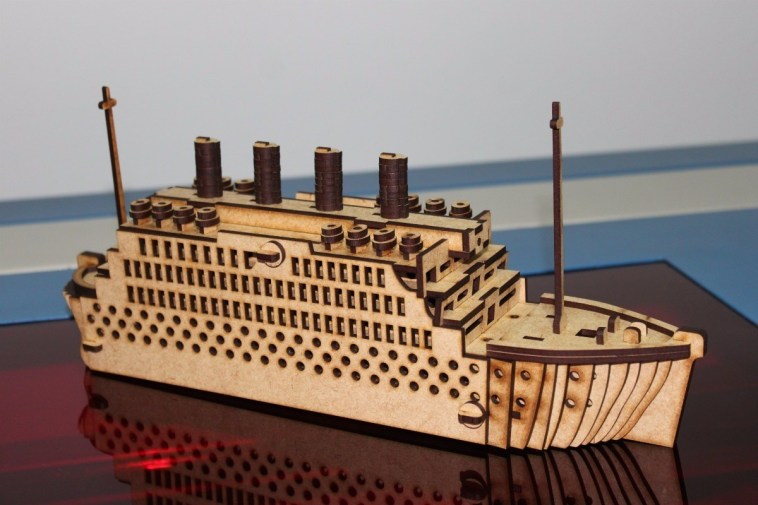 Titanic 3D Puzzle Laser Cut Template CDR File