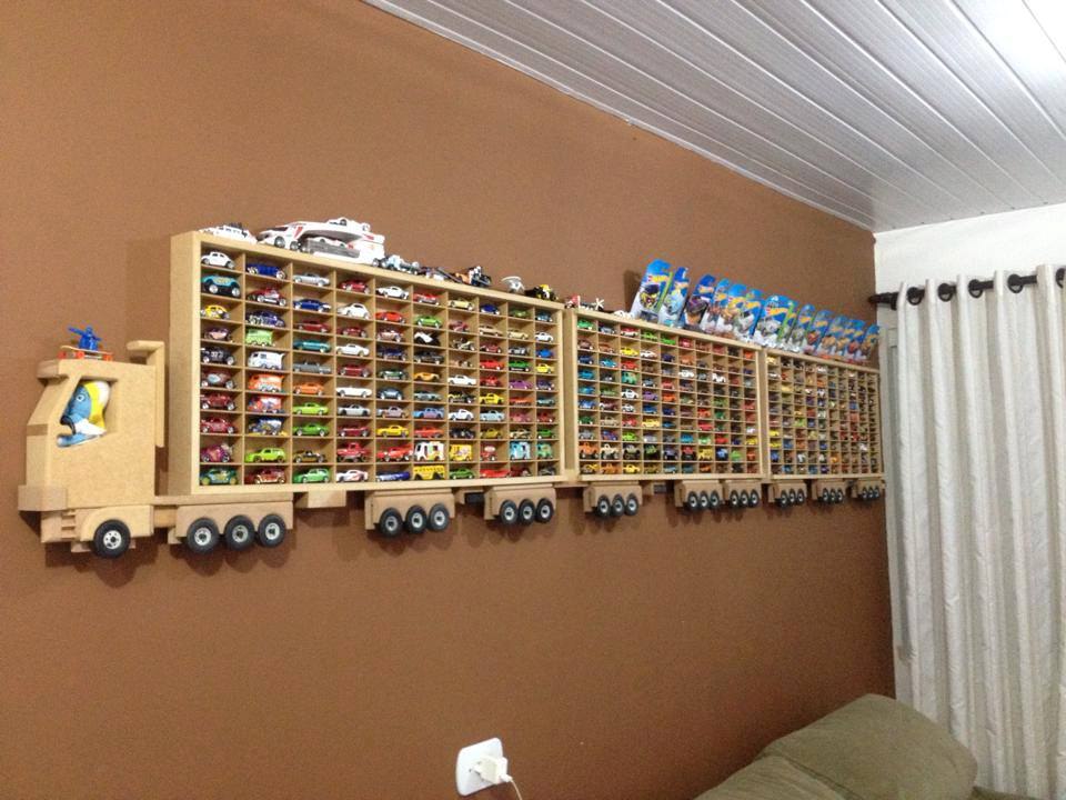 Toy Car Storage Rack for 300 Trucks Free CDR File