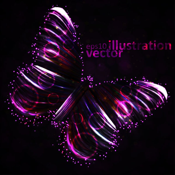 Transparent Butterfly Vector Illustration File