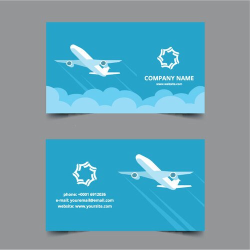 Travel Agency Business Card Free Vector