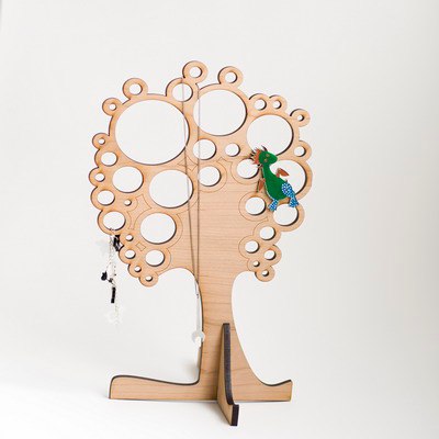 Tree Jewelry Stand CNC Laser Cut Free CDR File