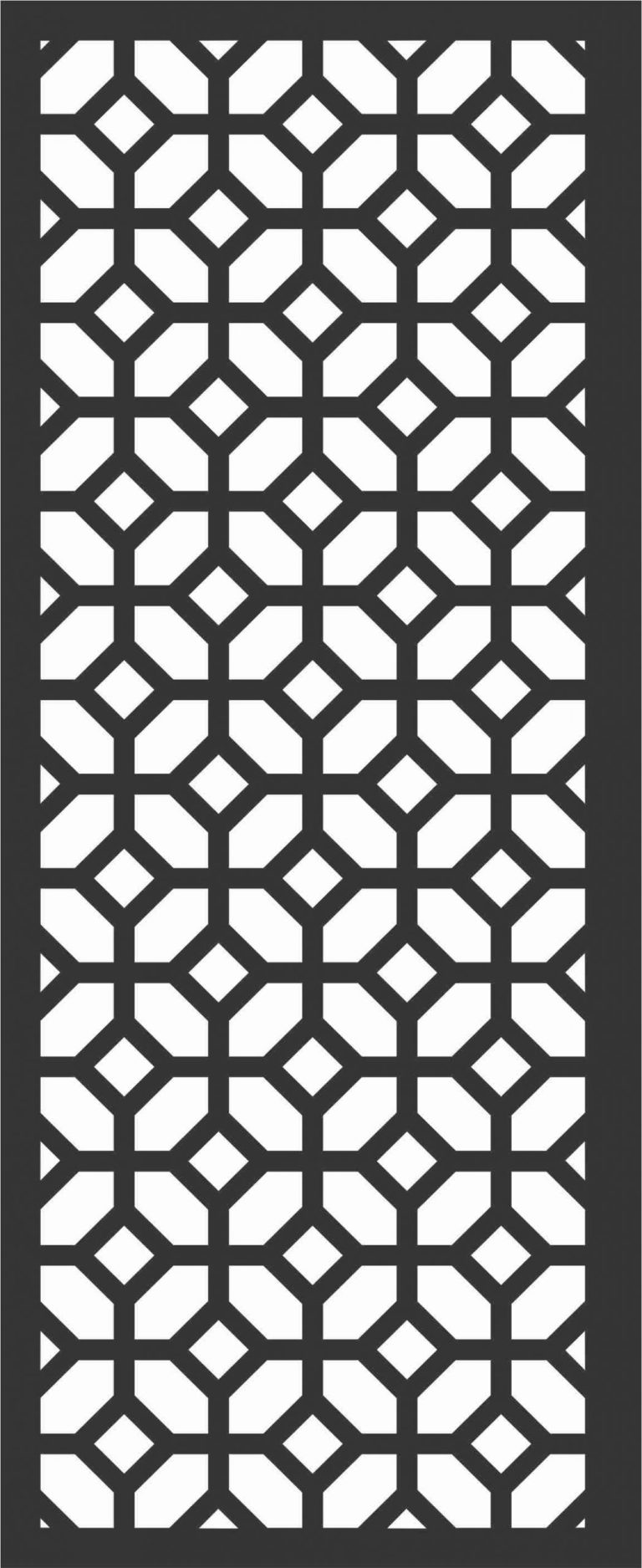 Trendy Grill Screen Panel DXF File