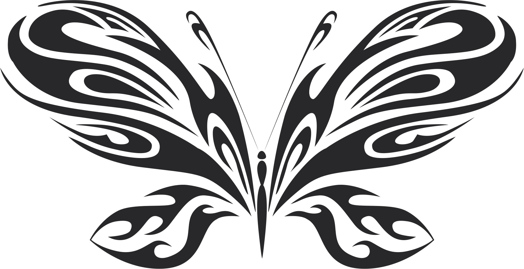 Download Tribal Butterfly Vector Art 20 Free DXF Vectors File Free ...