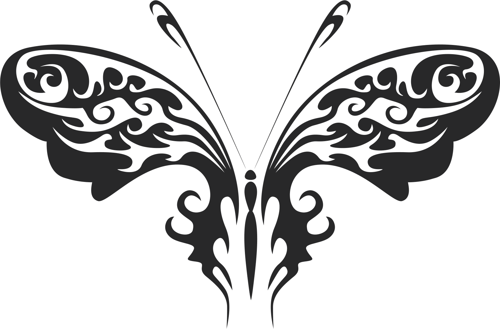 Tribal Butterfly Vector Art 30 Free DXF Vectors File