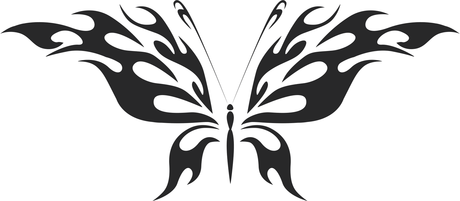 Tribal Butterfly Vector Art 45 Free DXF Vectors File