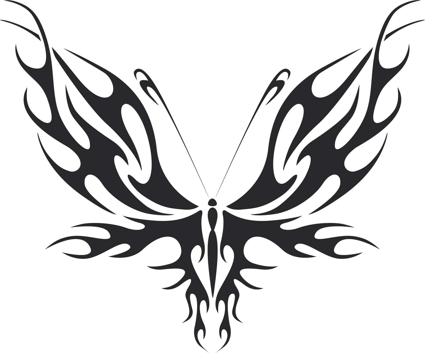 Tribal Butterfly Vector Art 55 Free DXF Vectors File