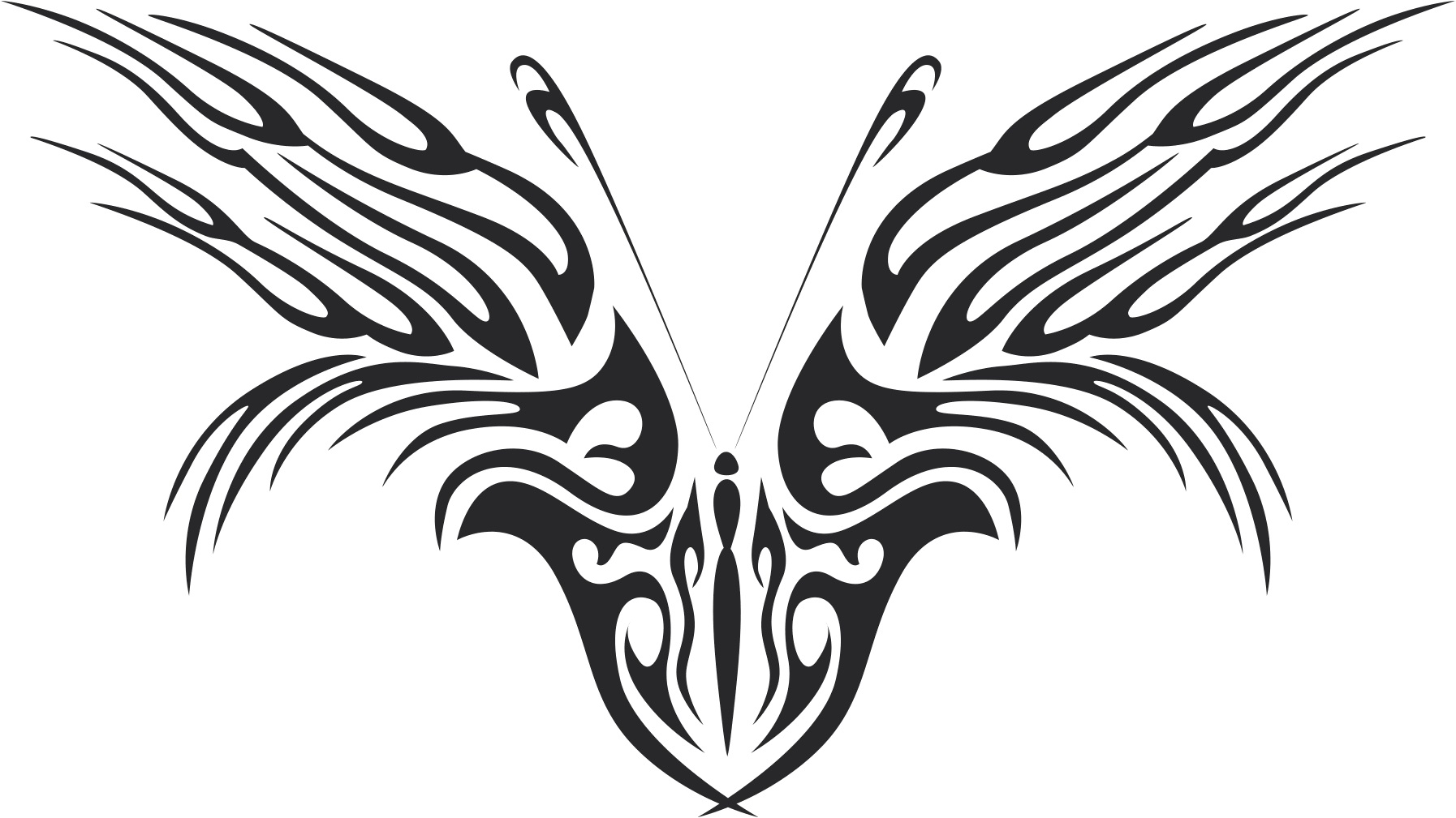 Tribal Butterfly Vector Plasma Art Free DXF Vectors File Free Download ...