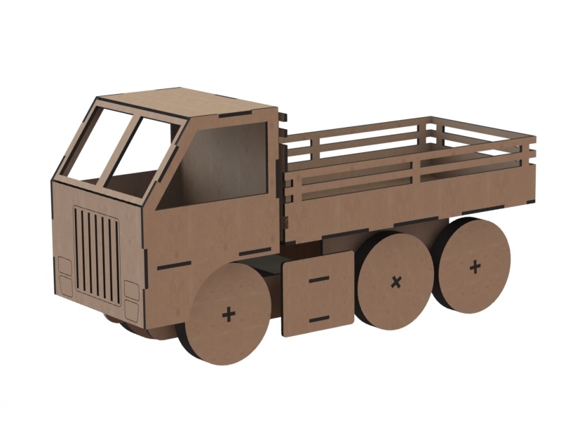 Truck Toy Laser Cut Free CDR Vectors File