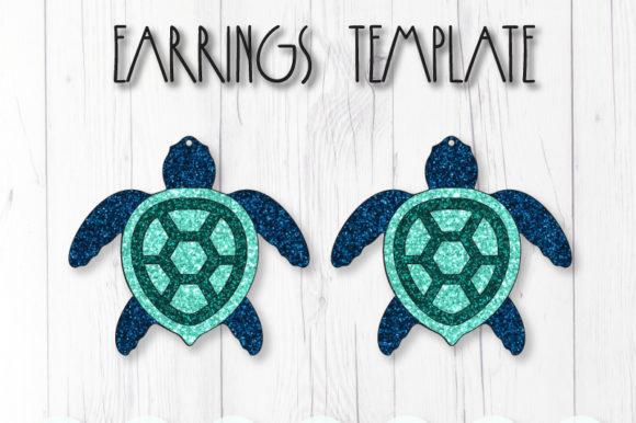 Turtle Earrings Design, Jewelry Vector File