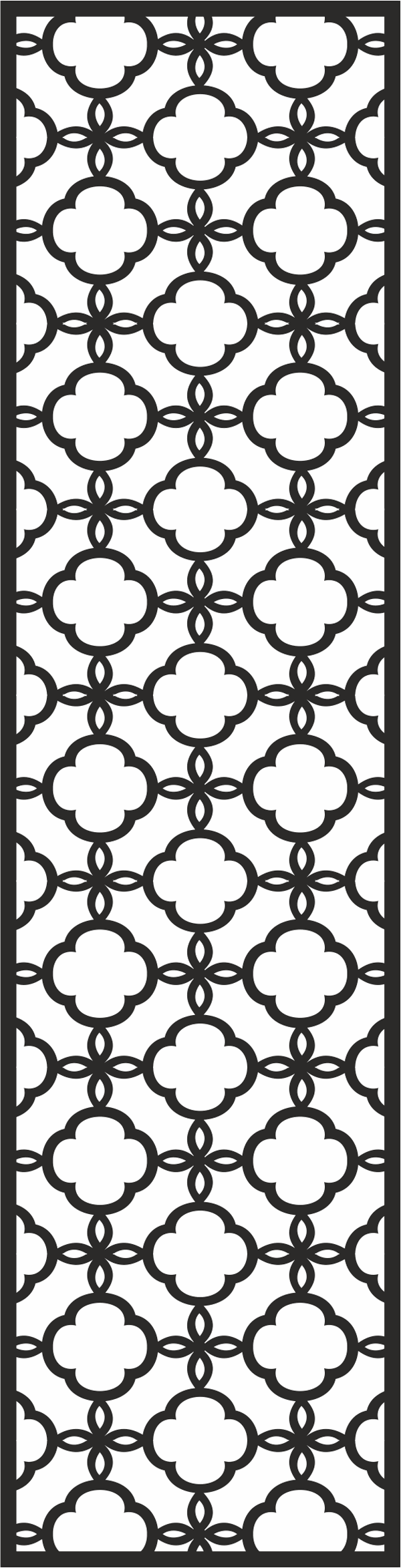 Vetrical Decorative Seamless Design Background Panel CDR File