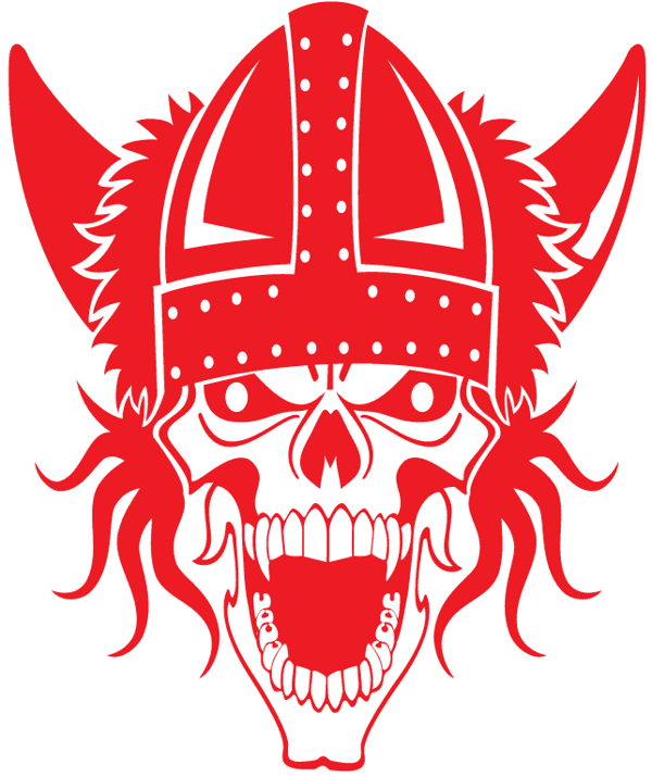 Viking Angry Mode Skull Free Vector
