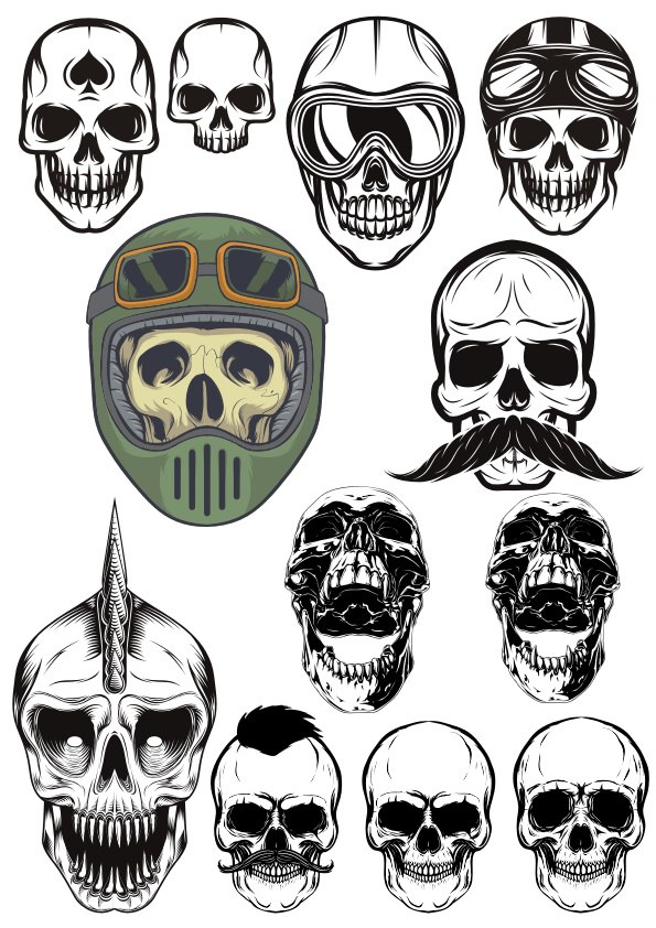 Viking Skull Design Vector Art CDR File