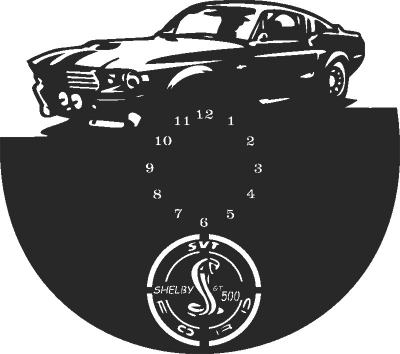 Vintage Car Modern Wall Clock CDR File