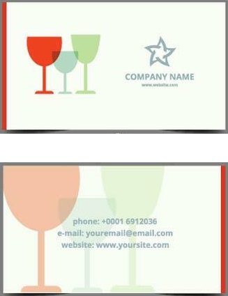 Visiting Card for Bars And Restaurants Free Vector
