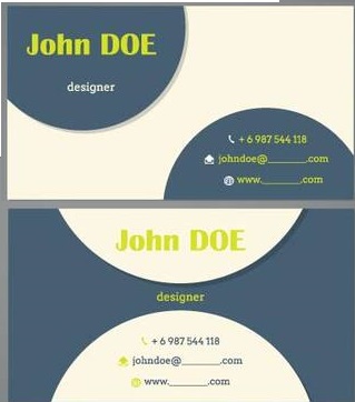 Visiting Card Template Layout Free Vector